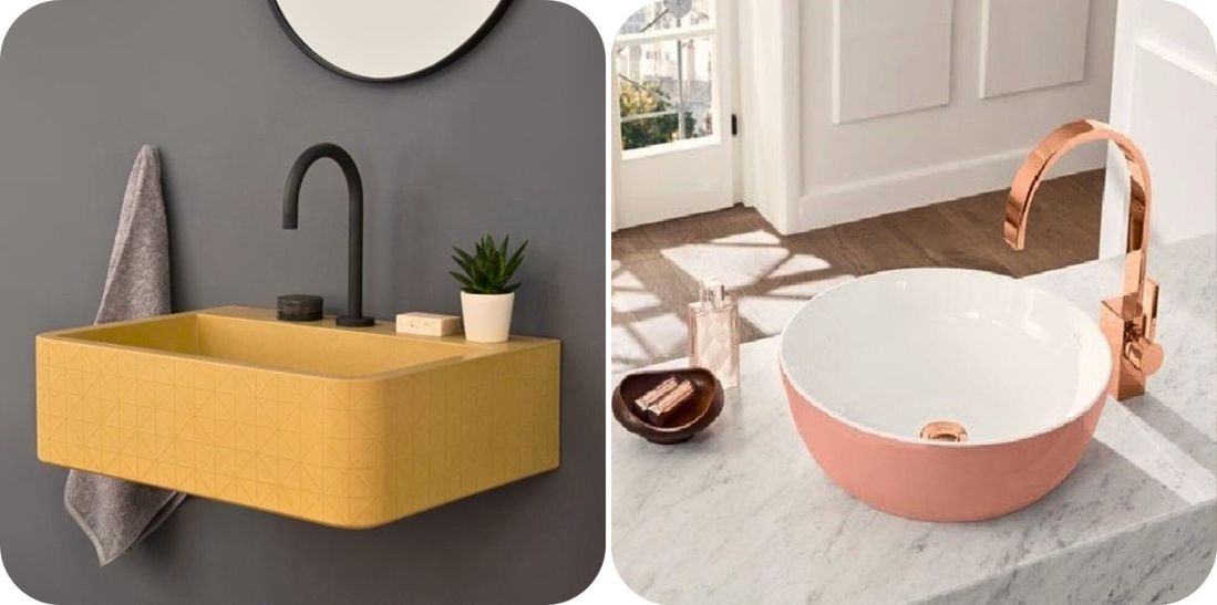 Umivaonici u boji kao dekorativni akcenat