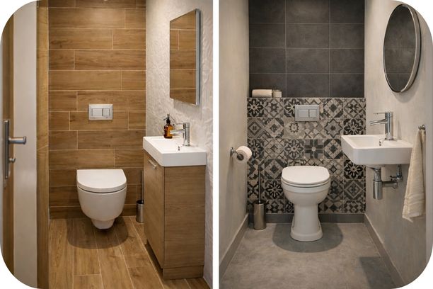 Mali WC u modernom i retro stilu