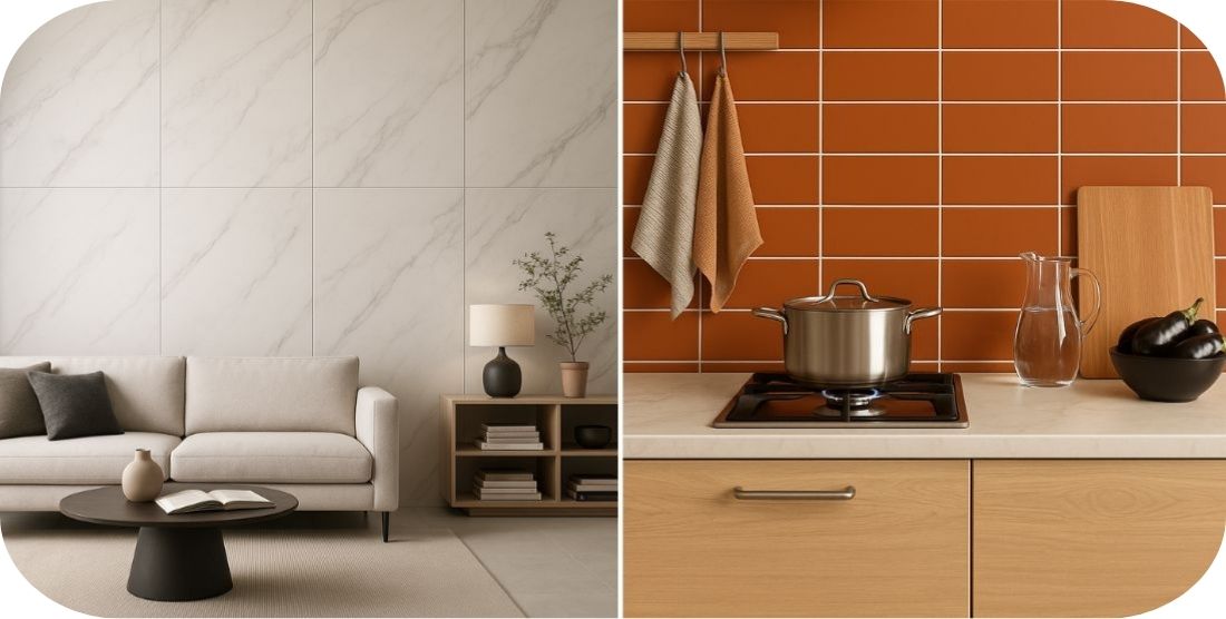 Zidne pločice – veliki i standardni formati u enterijeru